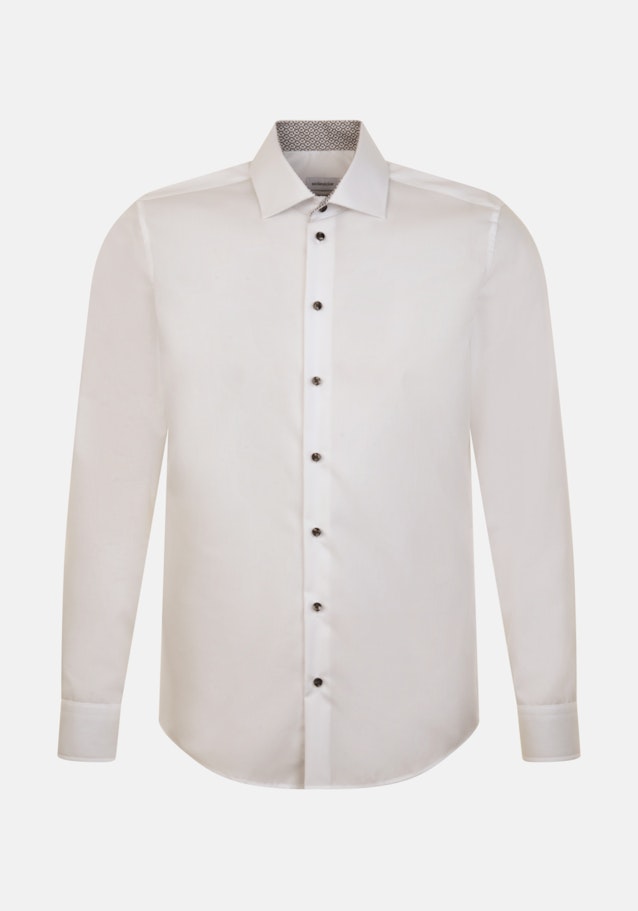 Chemise Business Shaped Popeline Col Kent in Blanc |  Seidensticker Onlineshop