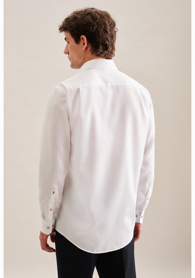 Non-iron Twill Business Shirt in Regular with Kent-Collar and extra long sleeve in White | Seidensticker Onlineshop