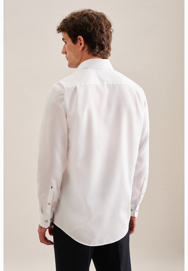 Bügelfreies Twill Business Hemd in Regular mit Kentkragen und extra langem Arm in Weiß | Seidensticker Onlineshop