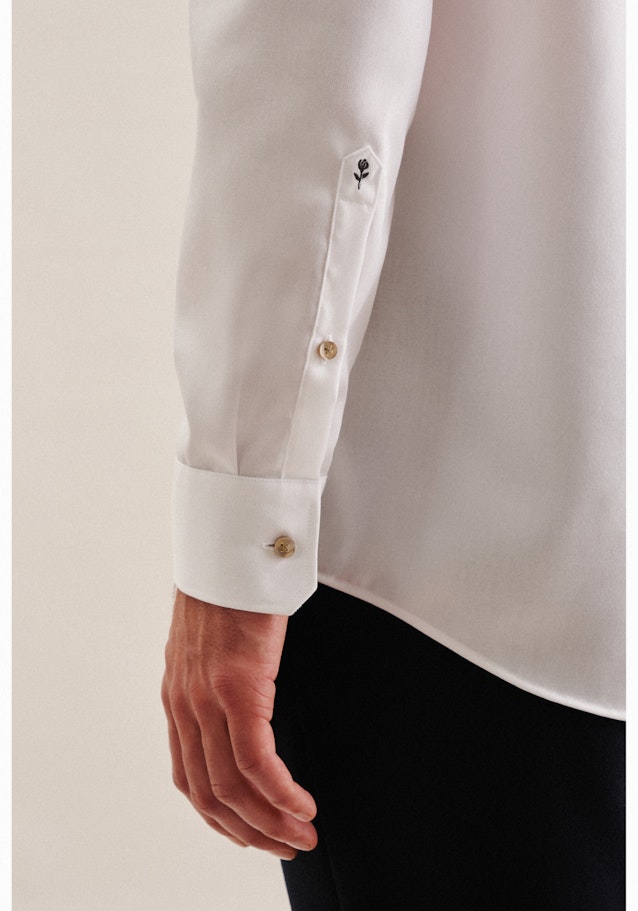 Non-iron Twill Business Shirt in Regular with Kent-Collar and extra long sleeve in White |  Seidensticker Onlineshop