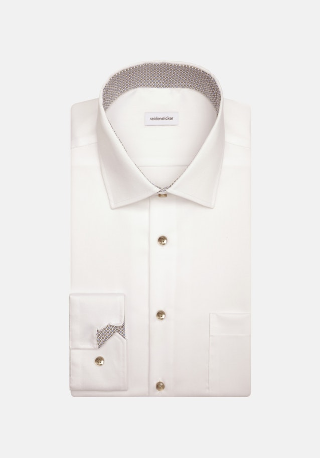 Non-iron Twill Business Shirt in Regular with Kent-Collar and extra long sleeve in White |  Seidensticker Onlineshop