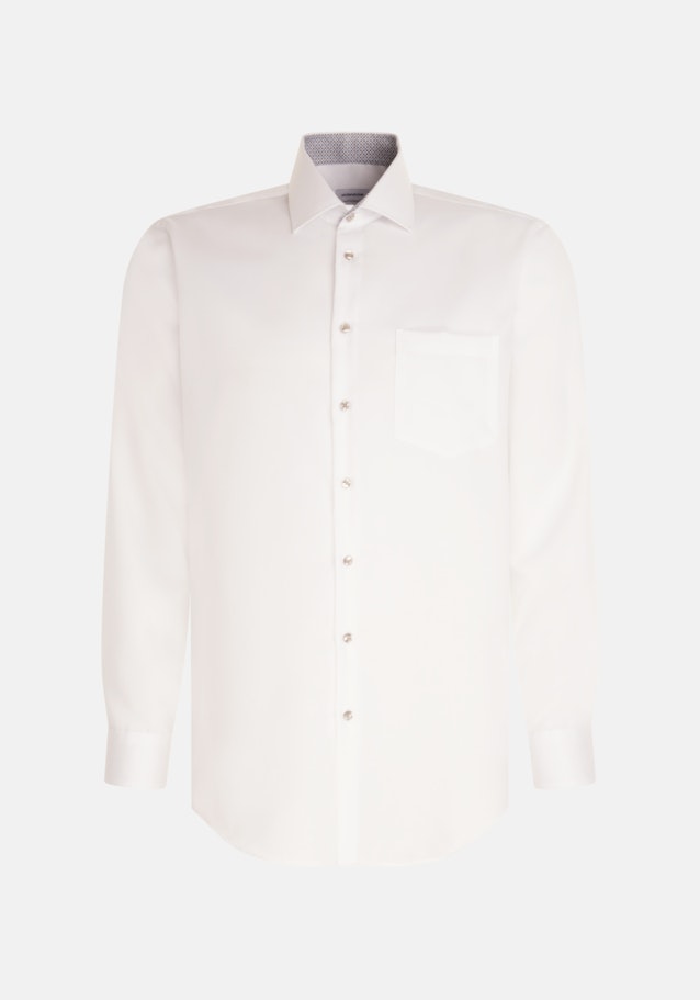 Non-iron Twill Business Shirt in Regular with Kent-Collar and extra long sleeve in White |  Seidensticker Onlineshop