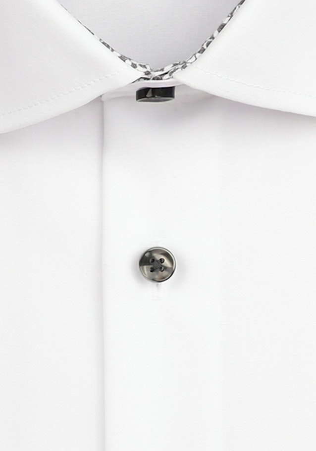Non-iron Popeline Business overhemd in Regular with Kentkraag and extra long sleeve in Wit |  Seidensticker Onlineshop