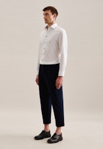 Non-iron Poplin Business Shirt in Slim with Kent-Collar and extra long sleeve in White |  Seidensticker Onlineshop