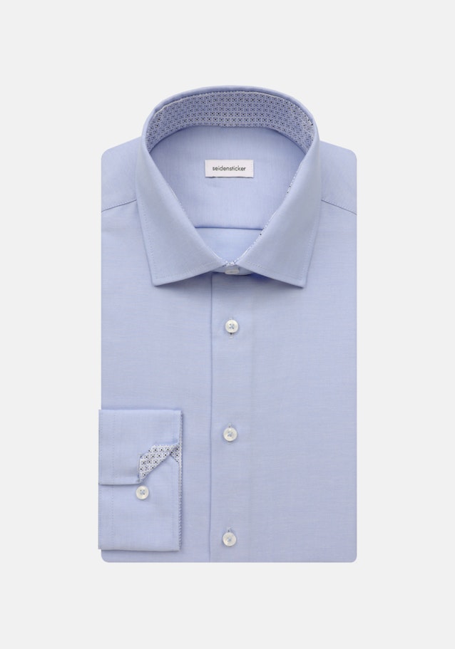 Non-iron Twill Business Shirt in Shaped with Kent-Collar and extra long sleeve in Light Blue |  Seidensticker Onlineshop