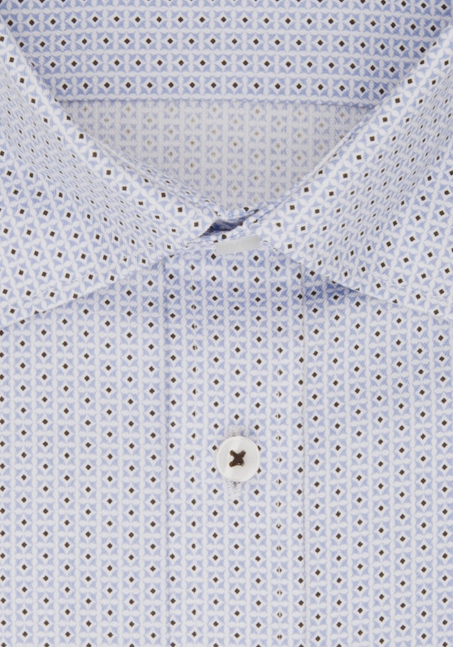 Slim Business Hemd Druck in Hellblau | Seidensticker Onlineshop