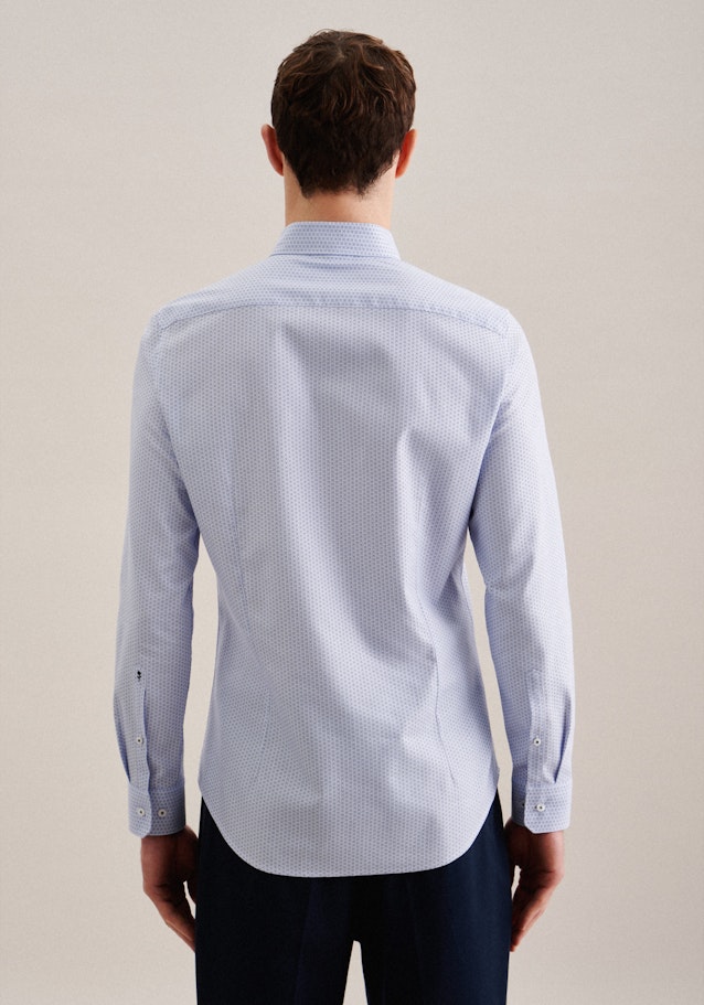 Slim Business Hemd Druck in Hellblau | Seidensticker Onlineshop
