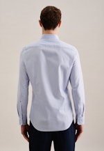 Twill Business Hemd in Slim mit Covered-Button-Down-Kragen in Hellblau |  Seidensticker Onlineshop