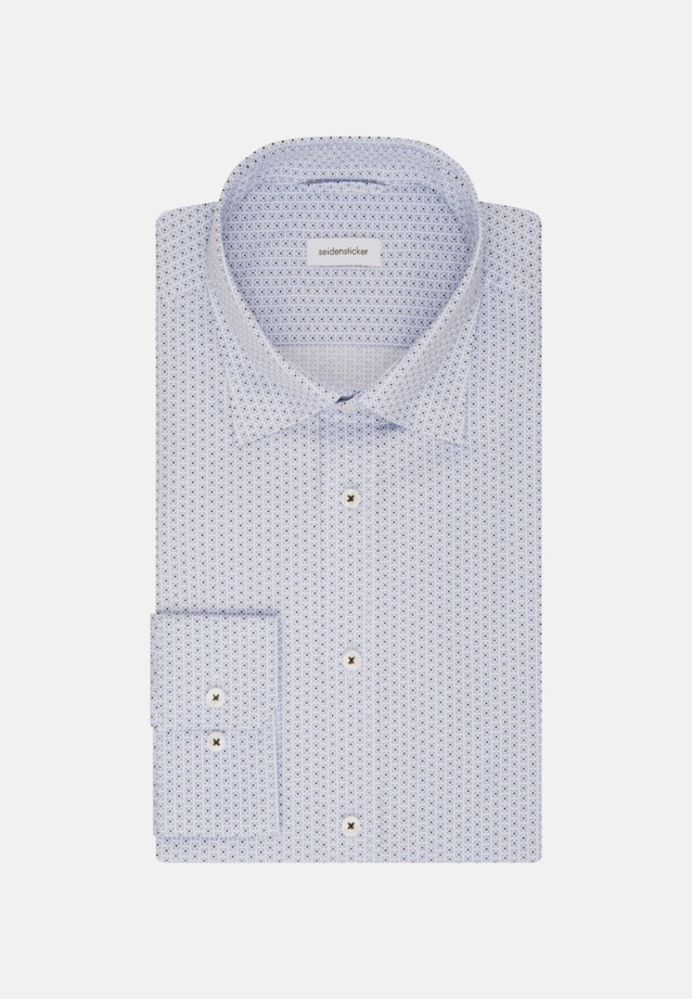 Business Shirt in Slim with Covered-Button-Down-Collar in Light Blue |  Seidensticker Onlineshop