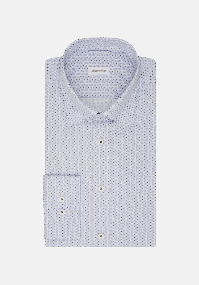 Slim Business Hemd Druck in Hellblau | Seidensticker Onlineshop