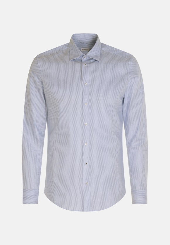 Twill Business Hemd in Slim mit Covered-Button-Down-Kragen in Hellblau |  Seidensticker Onlineshop