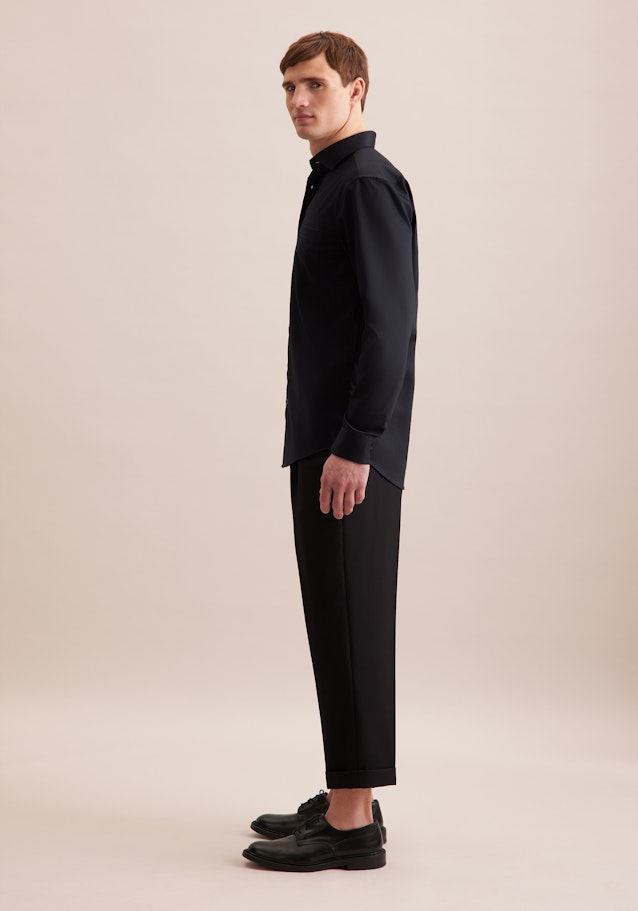 Regular Chemise d'affaires Uni in Noir | Seidensticker Onlineshop