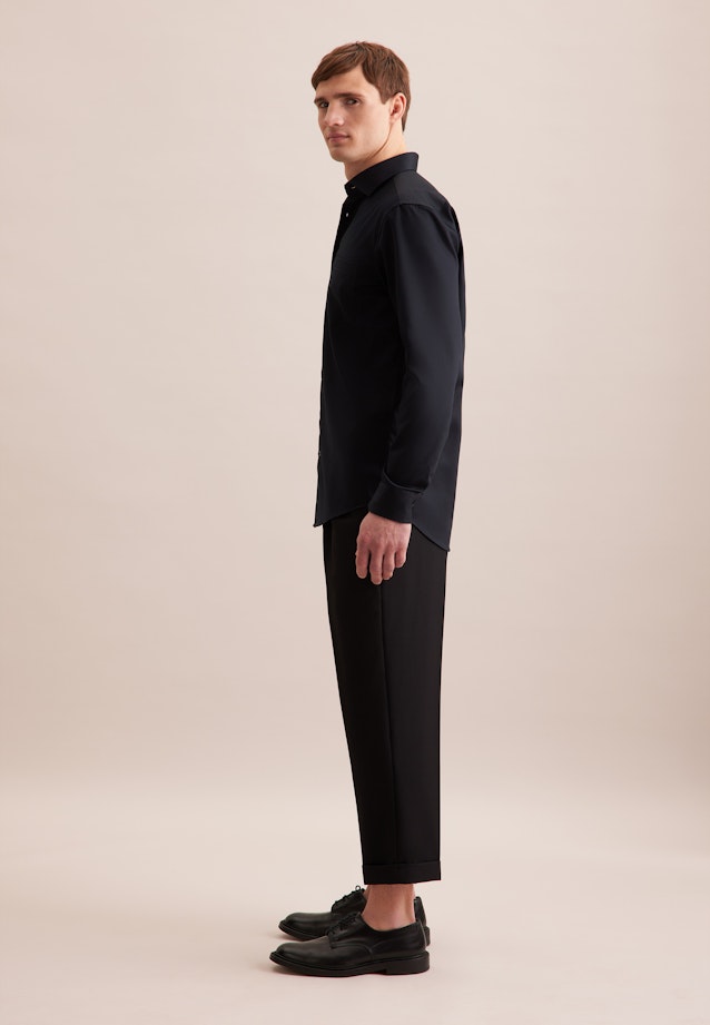 Regular Business Hemd Uni in Schwarz |  Seidensticker Onlineshop