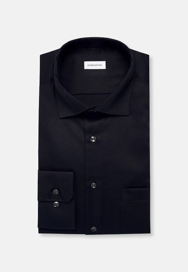 Regular Chemise d'affaires Uni dans Noir | Boutique en ligne Seidensticker
