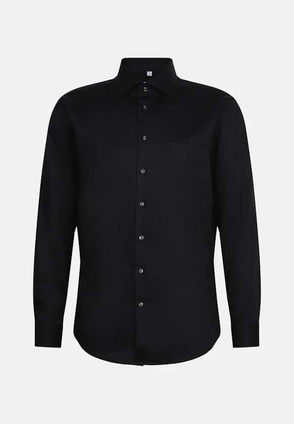 Regular Chemise d'affaires Uni in Noir |  Seidensticker Onlineshop