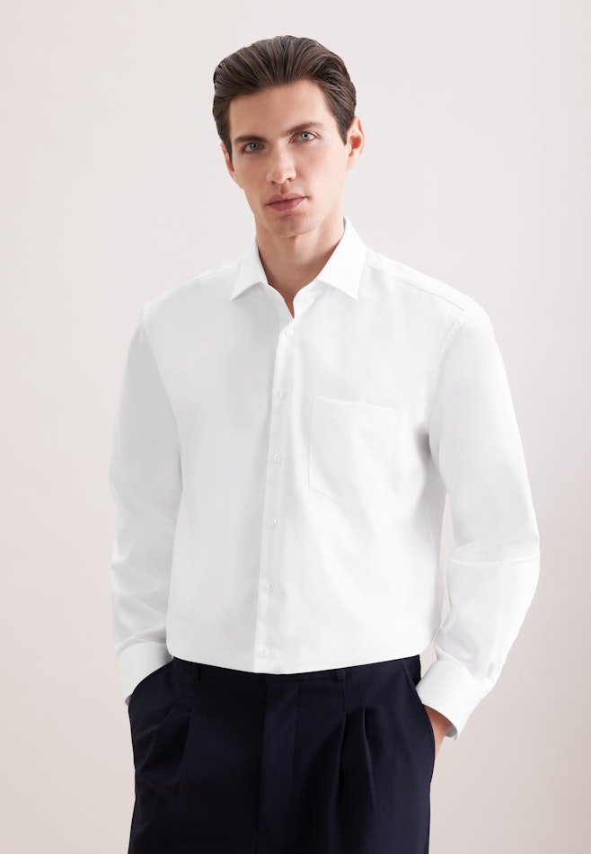 Regular Business Hemd Uni in Weiß | Seidensticker Onlineshop