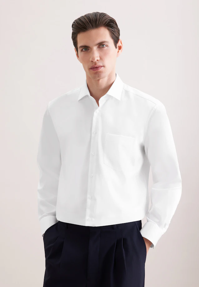 Regular Business Hemd Uni in Weiß |  Seidensticker Onlineshop