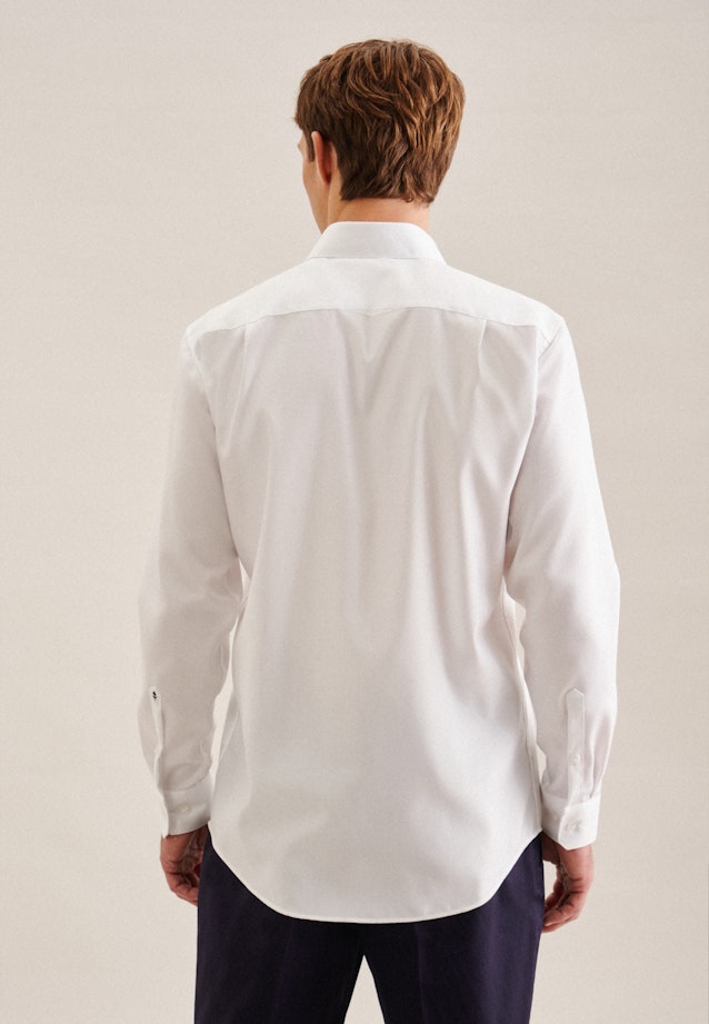 Non-iron Twill Business shirt in Regular with Kent-Collar in White |  Seidensticker Onlineshop