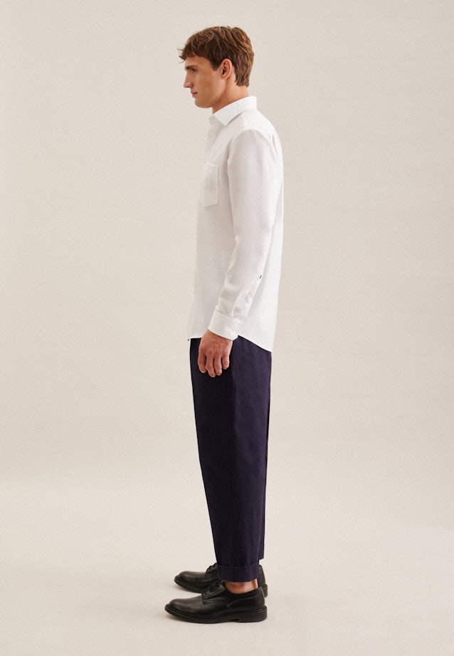 Non-iron Twill Business shirt in Regular with Kent-Collar in White |  Seidensticker Onlineshop