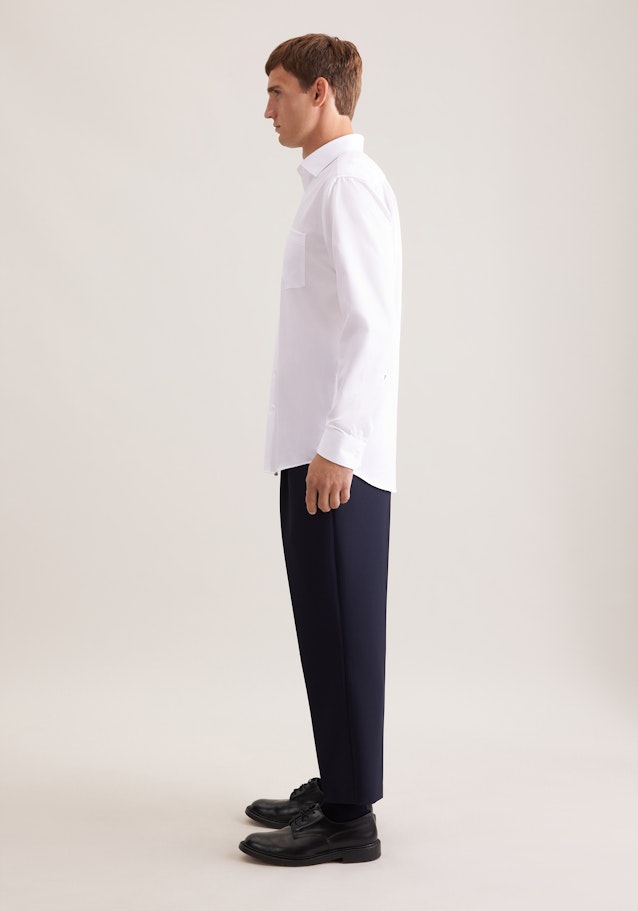 Regular Chemise d'affaires Uni in Blanc | Seidensticker Onlineshop