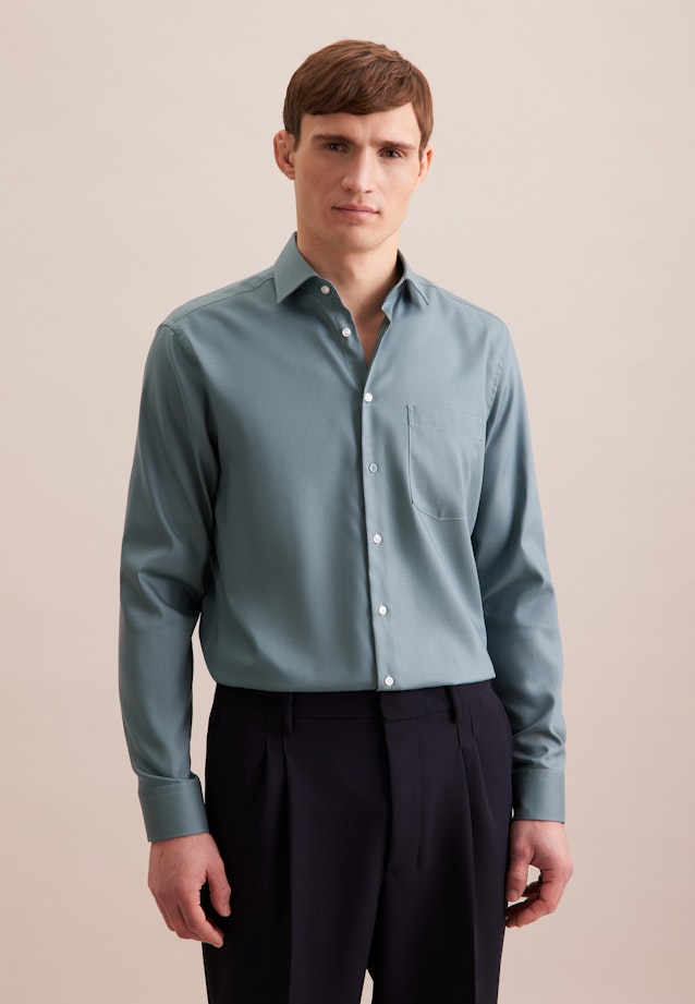 Regular Business Hemd Uni in Grün |  Seidensticker Onlineshop