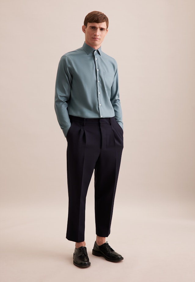 Regular Business Hemd Uni in Grün |  Seidensticker Onlineshop