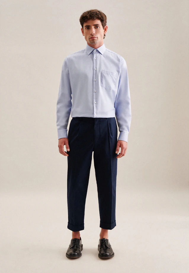 Regular Business shirt Uni in Middle Blue |  Seidensticker Onlineshop