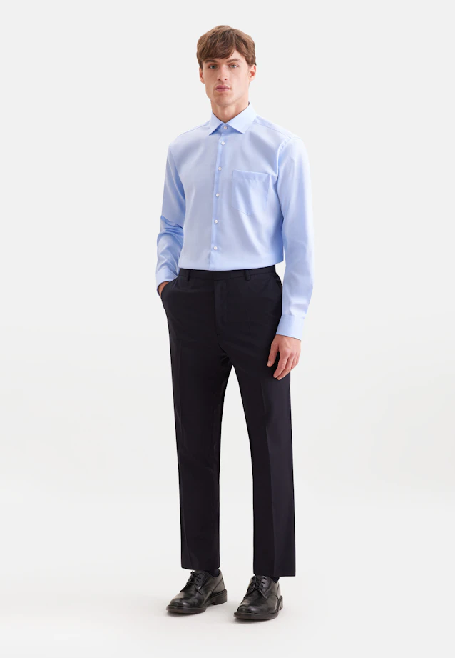 Regular Business shirt Uni in Middle Blue |  Seidensticker Onlineshop