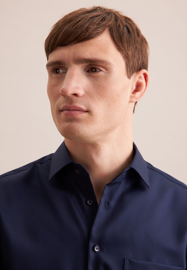 Regular Business Hemd Uni in Dunkelblau |  Seidensticker Onlineshop