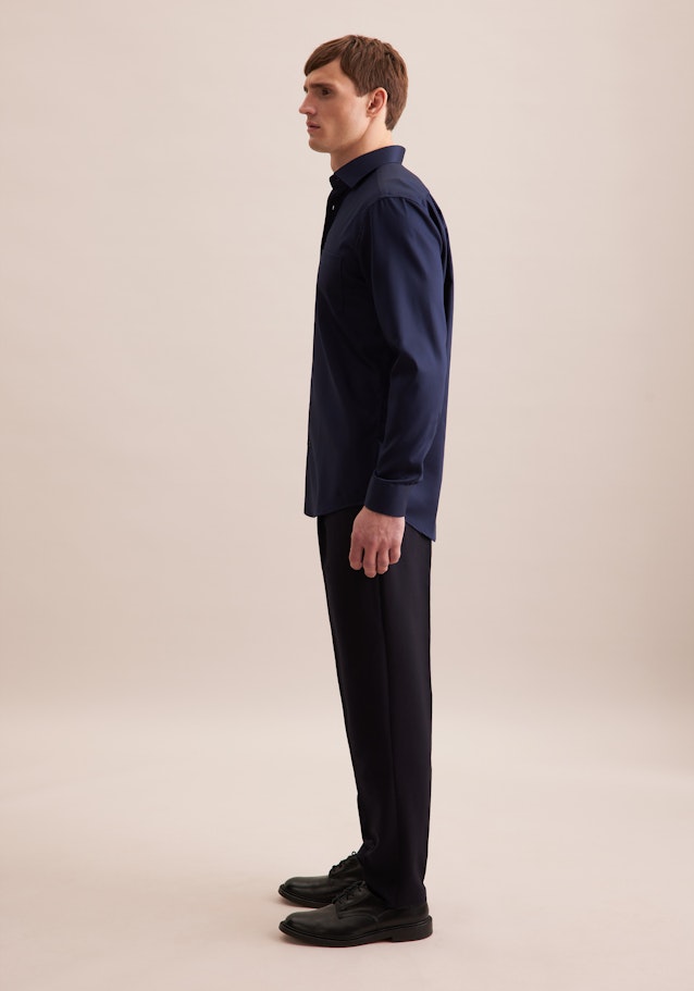 Regular Chemise d'affaires Uni in Bleu Foncé | Seidensticker Onlineshop