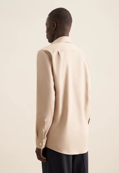 Regular Chemise d'affaires Uni in Beige |  Seidensticker Onlineshop