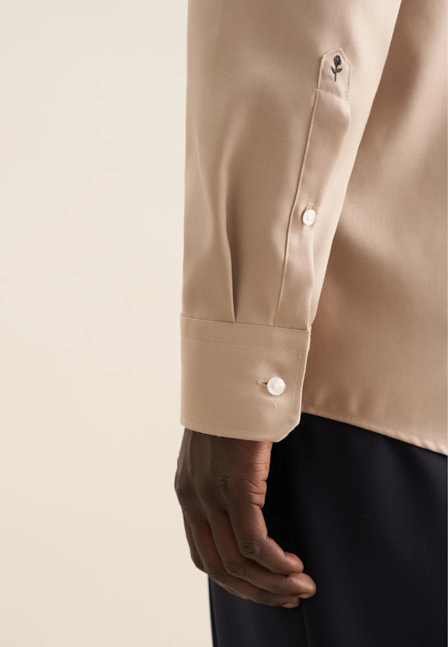 Regular Business Hemd Uni in Beige |  Seidensticker Onlineshop