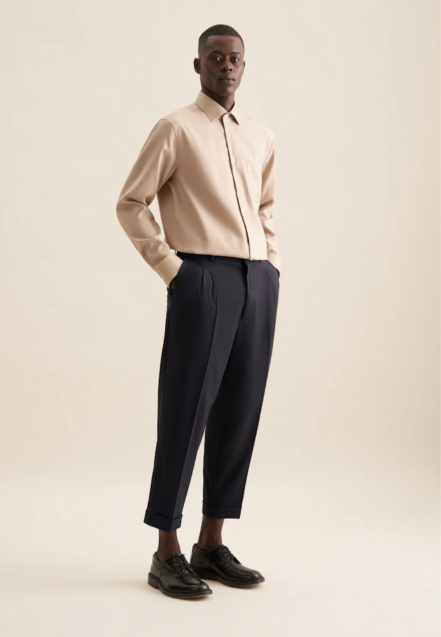 Regular Business Hemd Uni in Beige |  Seidensticker Onlineshop