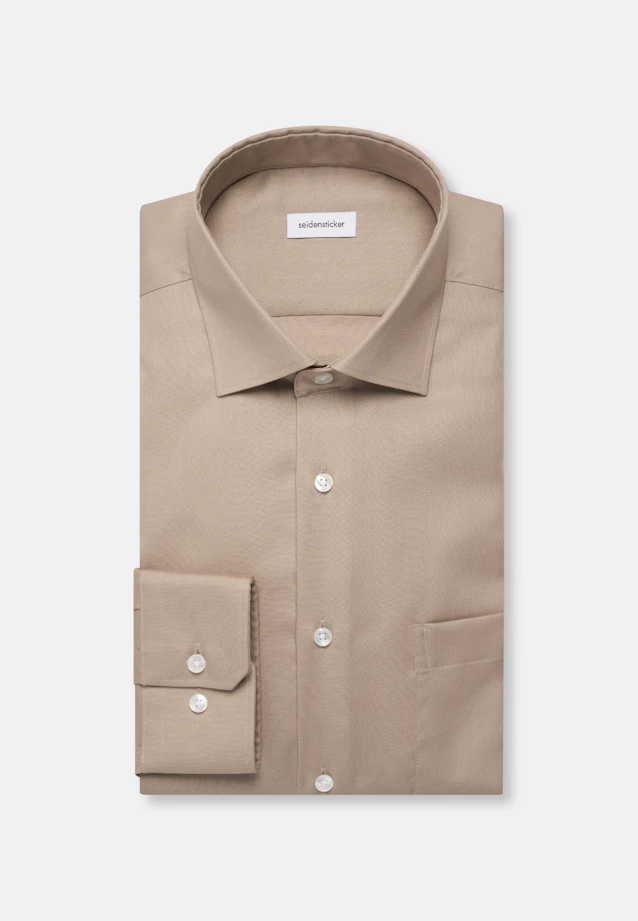 Regular Business Hemd Uni in Beige |  Seidensticker Onlineshop