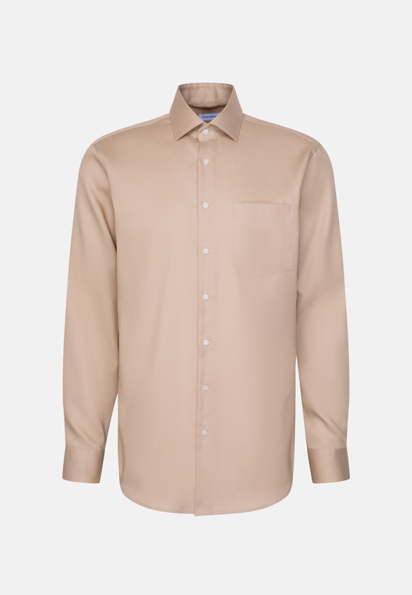 Regular Business Hemd Uni in Beige |  Seidensticker Onlineshop