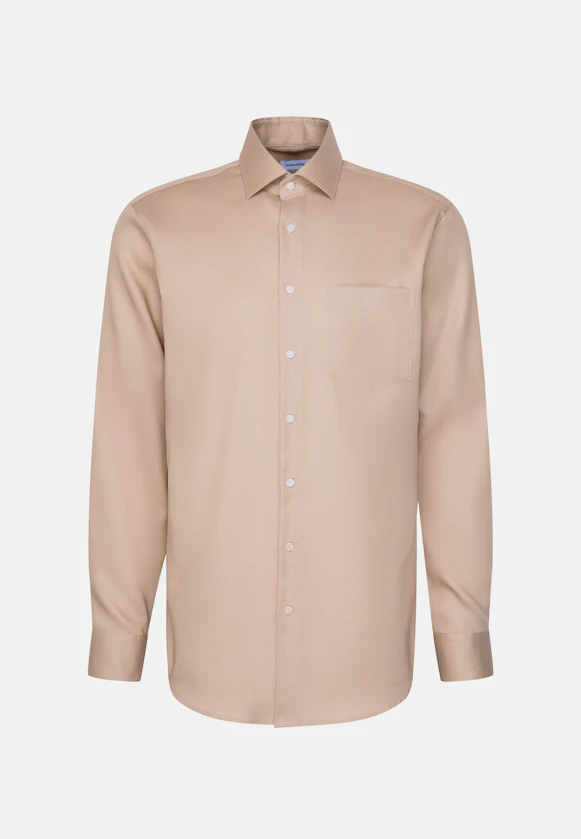 Regular Business Hemd Uni in Beige |  Seidensticker Onlineshop