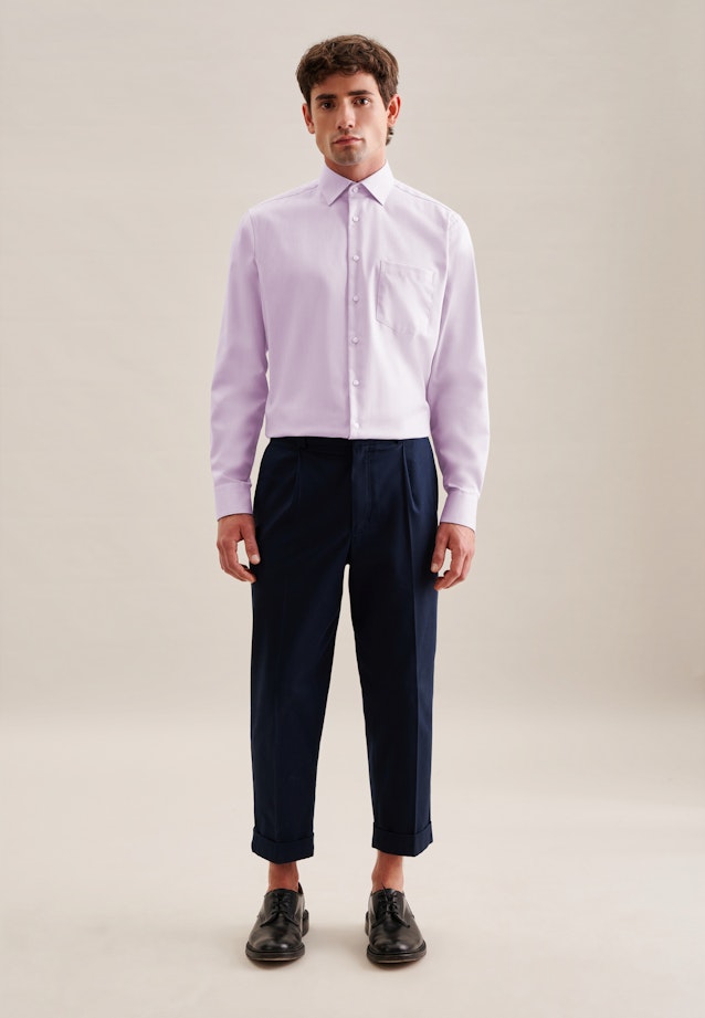 Regular Business Hemd Uni in Lila |  Seidensticker Onlineshop