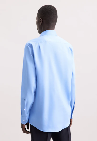 Regular Business shirt Uni in Mittelblau |  Seidensticker Onlineshop