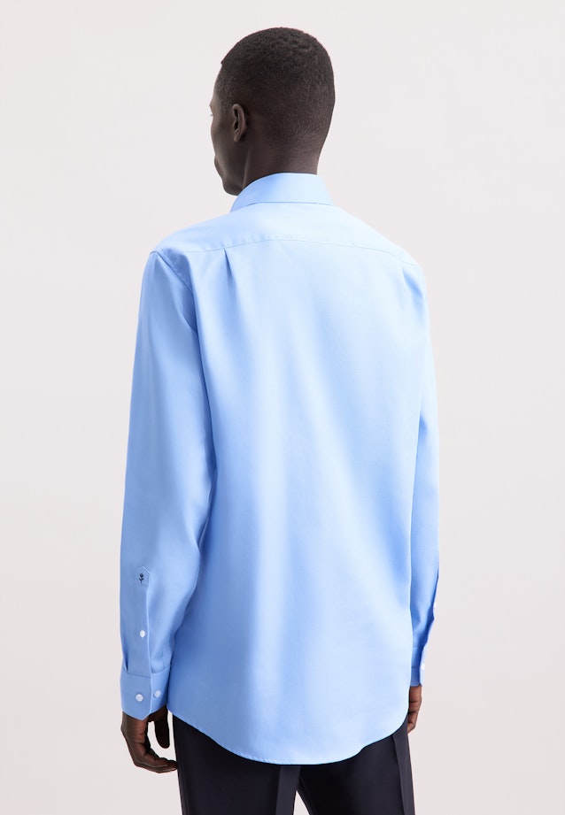 Regular Business shirt Uni in Mittelblau |  Seidensticker Onlineshop