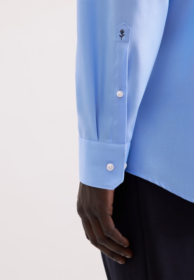 Regular Business shirt Uni in Mittelblau |  Seidensticker Onlineshop