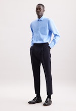 Regular Business shirt Uni in Mittelblau |  Seidensticker Onlineshop