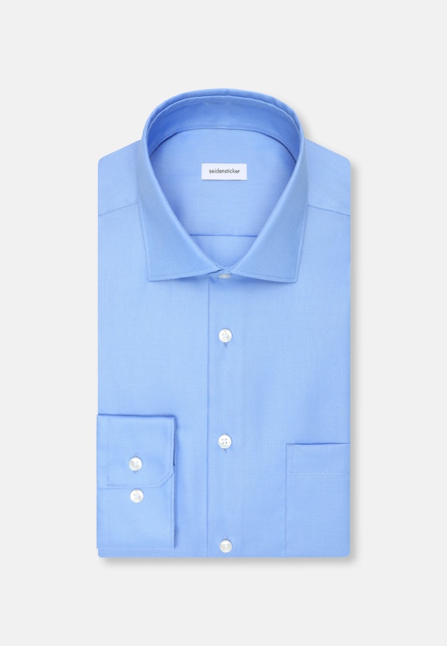 Regular Business shirt Uni in Mittelblau |  Seidensticker Onlineshop