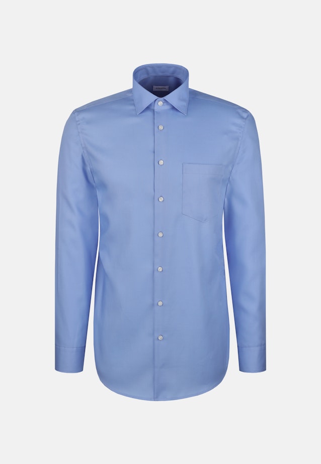Regular Business shirt Uni in Mittelblau |  Seidensticker Onlineshop