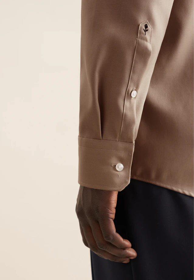 Regular Business shirt Uni in Braun |  Seidensticker Onlineshop