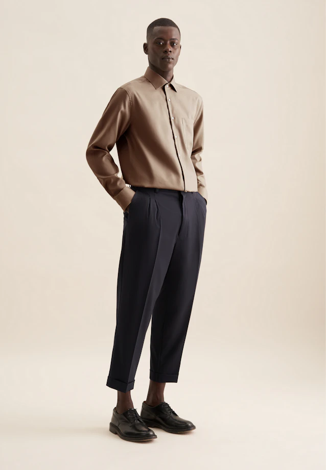 Regular Business shirt Uni in Braun |  Seidensticker Onlineshop