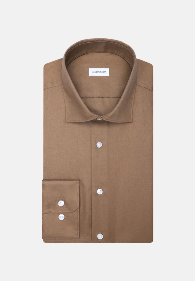 Regular Business shirt Uni in Braun |  Seidensticker Onlineshop