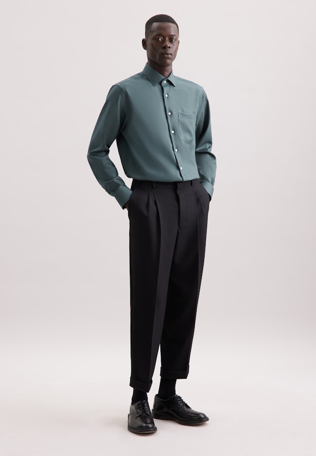 Regular Business Hemd Uni in Grün |  Seidensticker Onlineshop