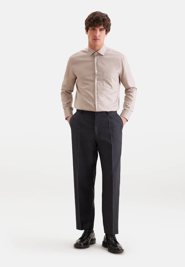 Regular Business Hemd Uni in Beige |  Seidensticker Onlineshop