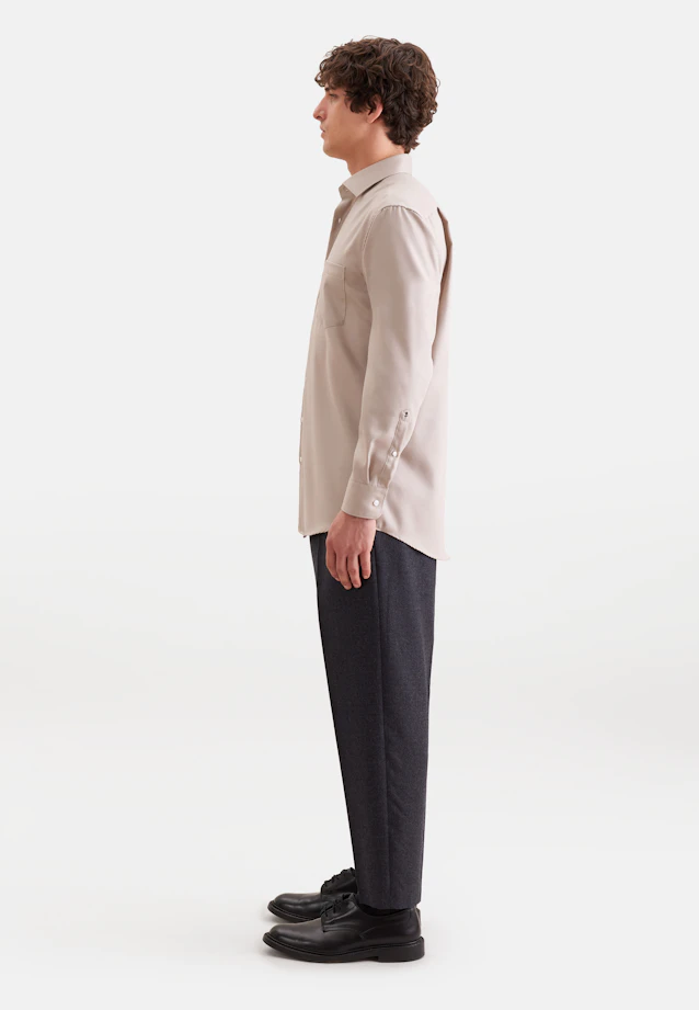 Regular Business Hemd Uni in Beige |  Seidensticker Onlineshop