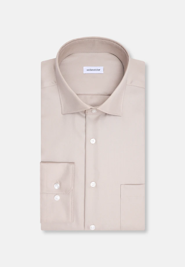 Regular Business Hemd Uni in Beige |  Seidensticker Onlineshop